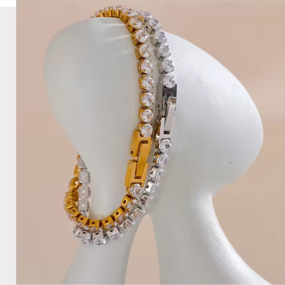 Wholesale ZIRCON Gold Tennis Bracelet - Picture 6 of 14